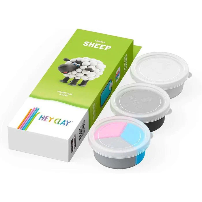 HEY CLAY Claymates Animals - Sheep (3 Cans) - Image 3
