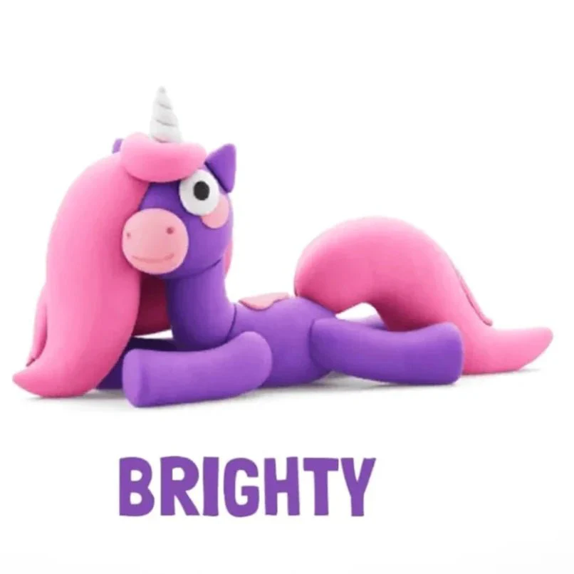 HEY CLAY Unicorn Claymates Brighty (3 Cans) - Image 2