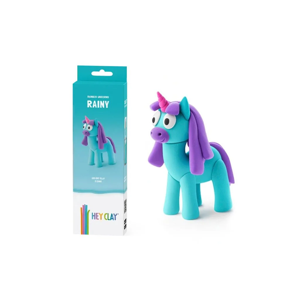 HEY CLAY Unicorn Claymates Rainy (3 Cans) - Image 2