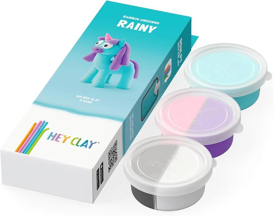 HEY CLAY Unicorn Claymates Rainy (3 Cans) - Image 3