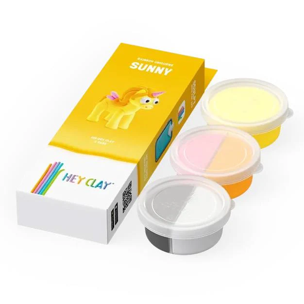 HEY CLAY Unicorn Claymates Sunny (3 Cans) - Image 2