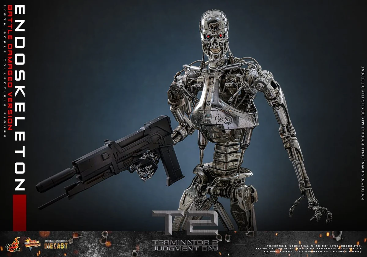 Hot Toys Terminator 2: Endoskeleton (Battle Damaged Version) 31cm - Image 15