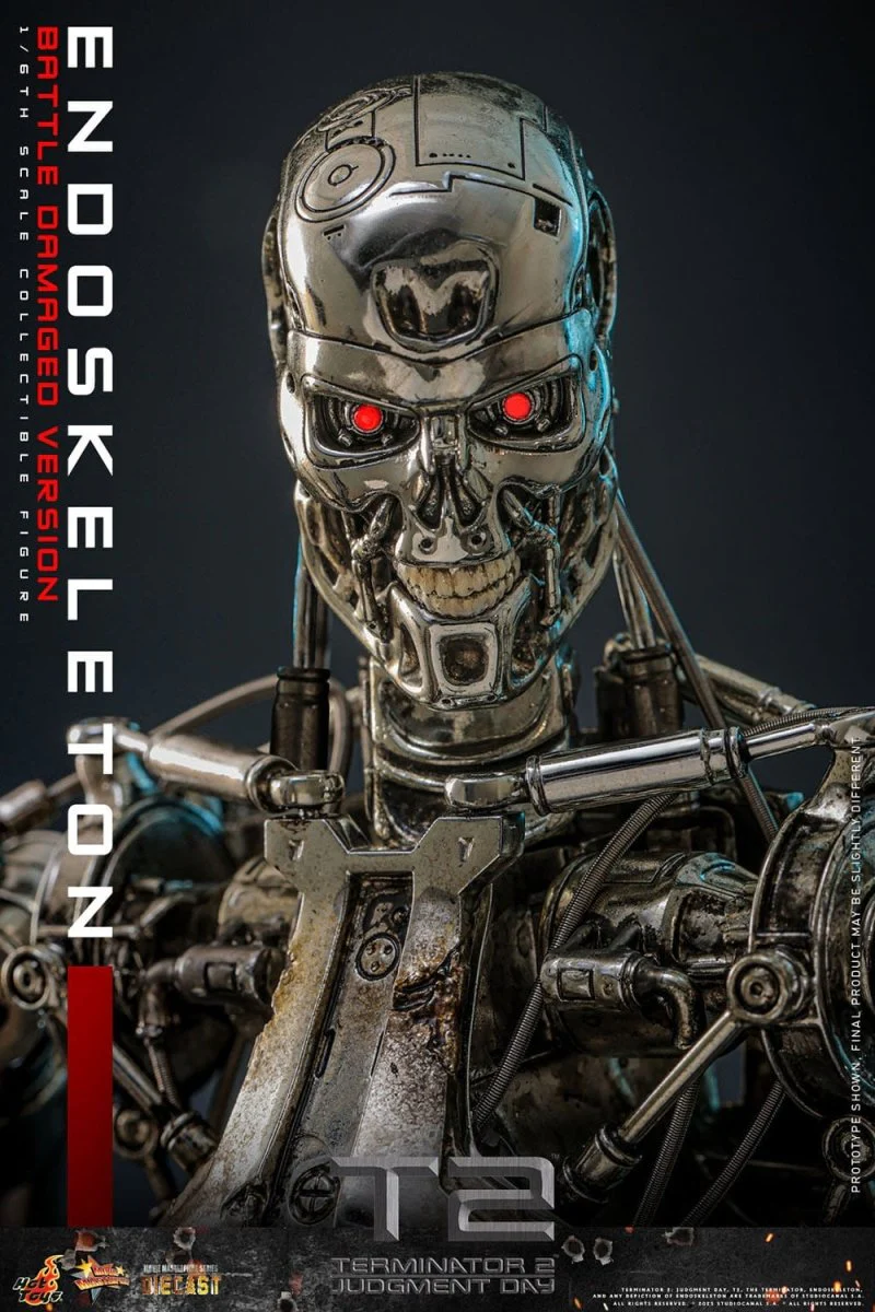 Hot Toys Terminator 2: Endoskeleton (Battle Damaged Version) 31cm - Image 20