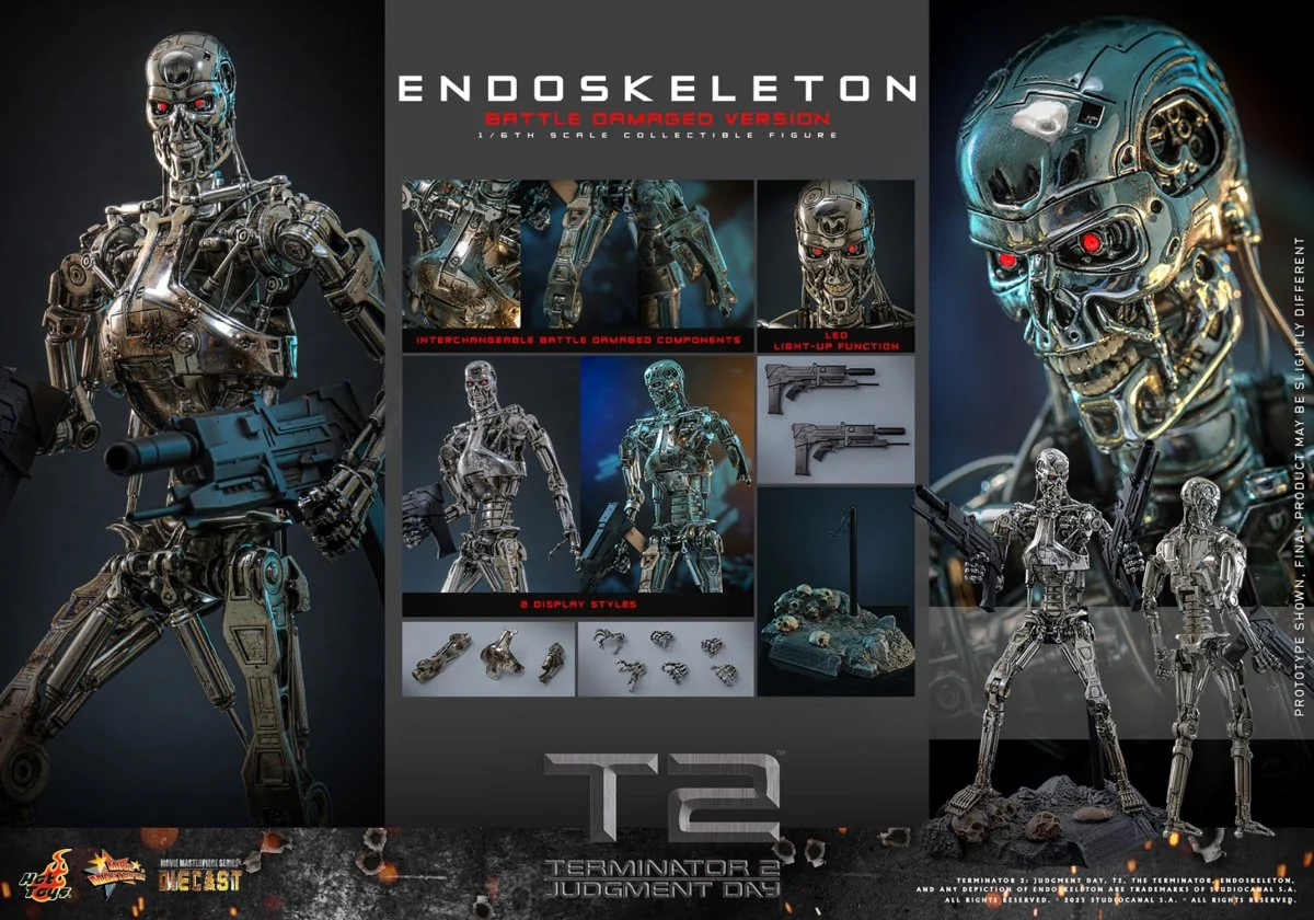 Hot Toys Terminator 2: Endoskeleton (Battle Damaged Version) 31cm - Image 21