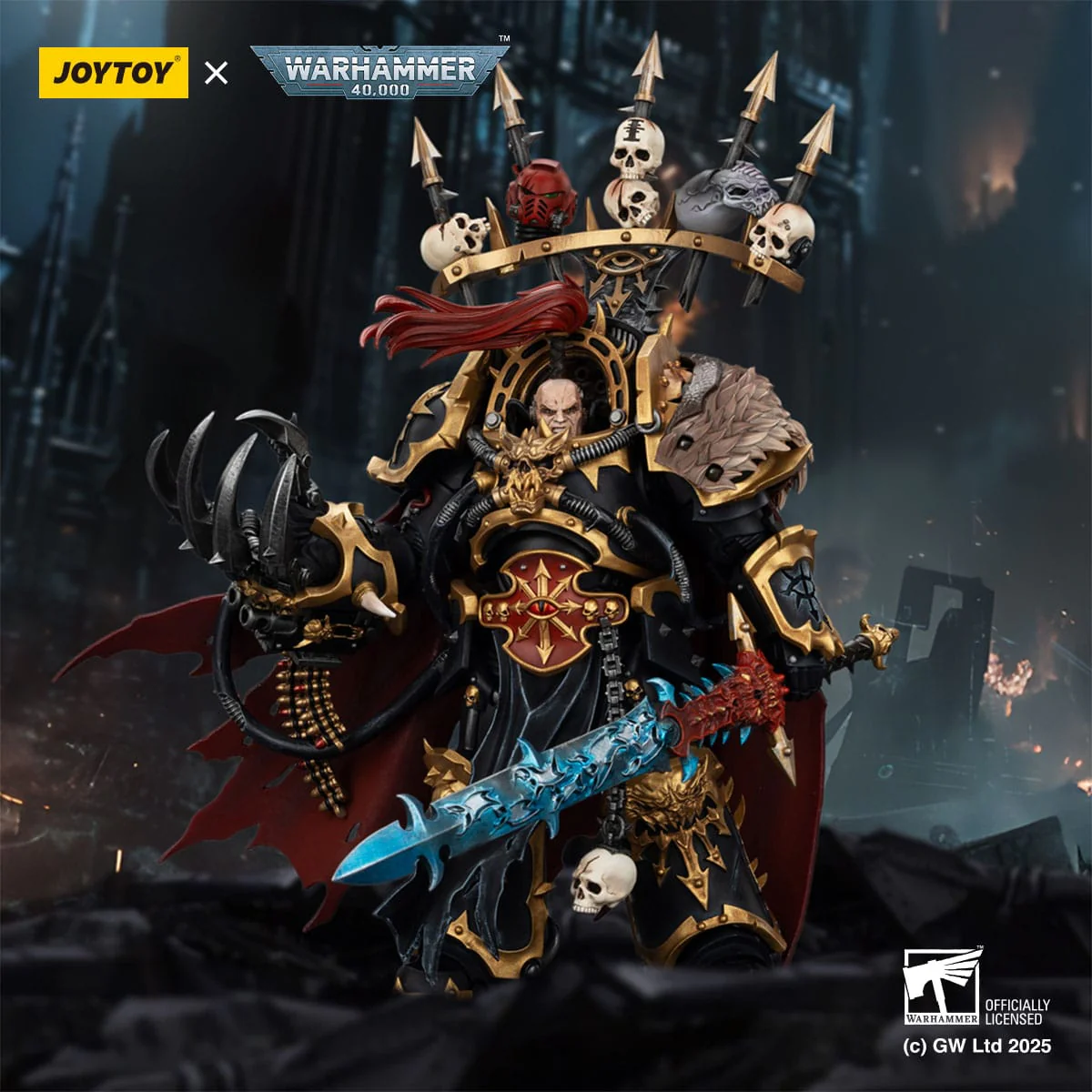 Joy Toy Warhammer 40k: Black Legion Abaddon the Despoiler with Drach'nyen and the Talo 16cm - Image 13