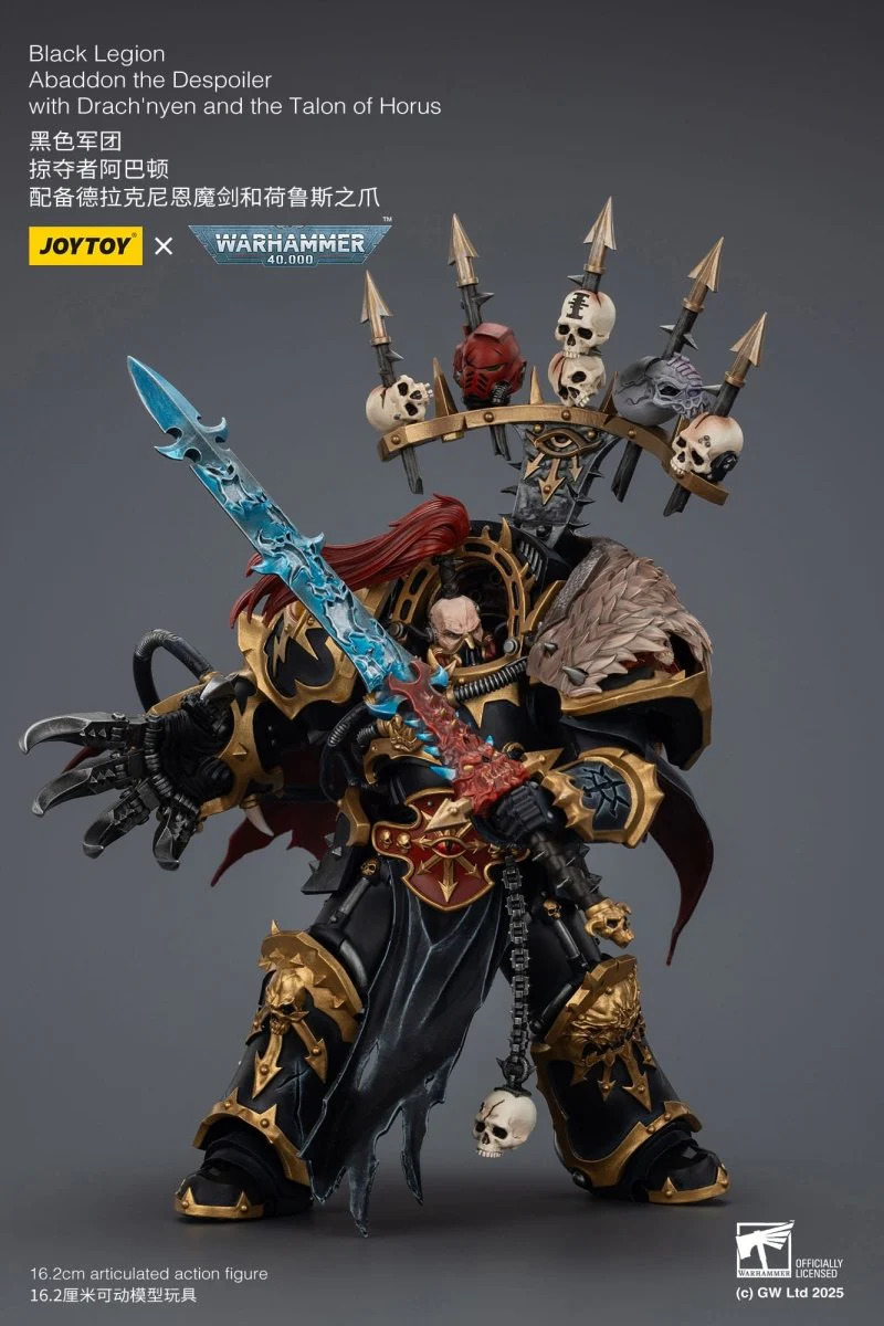 Joy Toy Warhammer 40k: Black Legion Abaddon the Despoiler with Drach'nyen and the Talo 16cm - Image 19