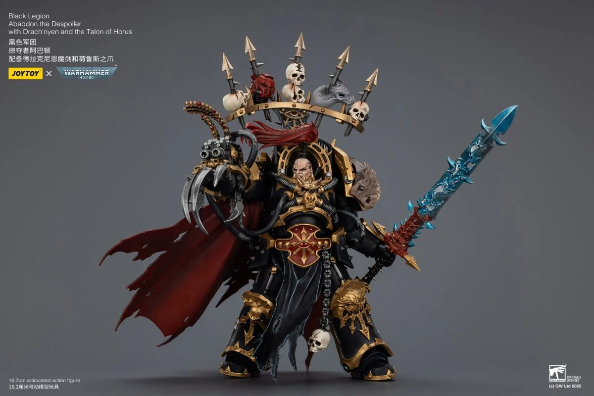 Joy Toy Warhammer 40k: Black Legion Abaddon the Despoiler with Drach'nyen and the Talo 16cm - Image 7