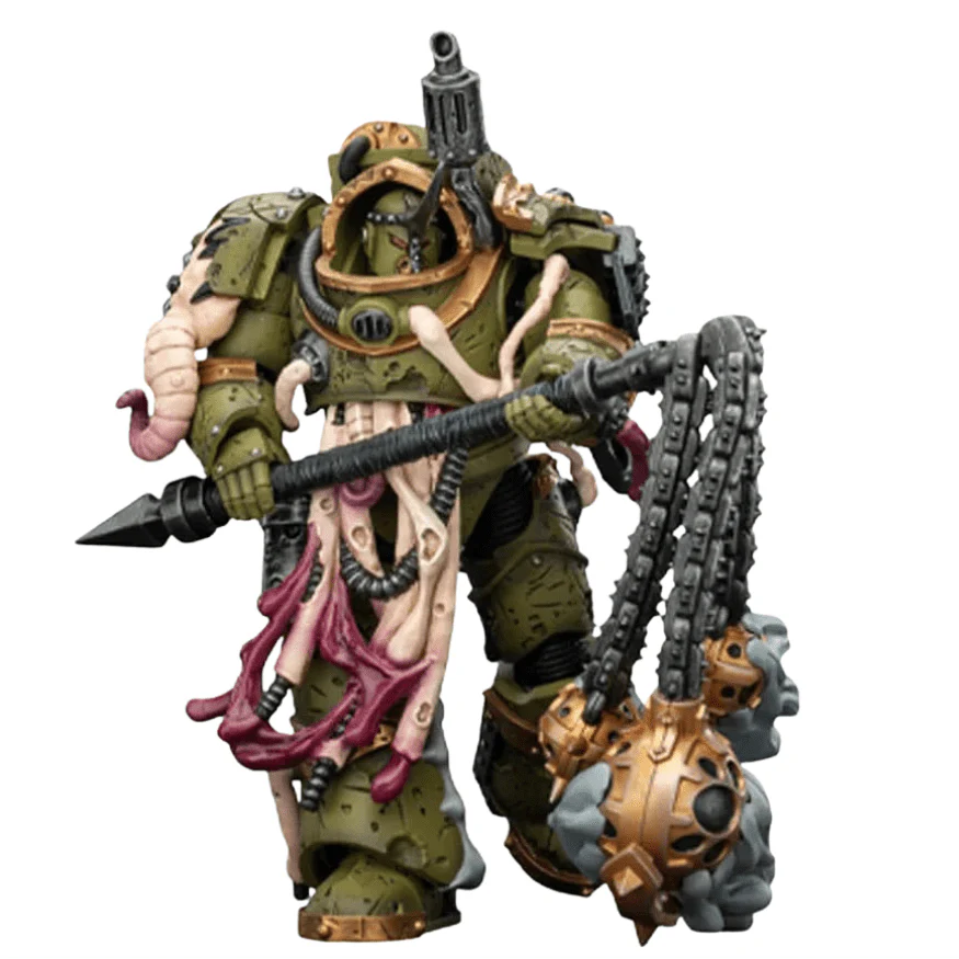 Joy Toy Warhammer 40k: Death Guard Blightlord Terminator 2 with Flail of Corruption 14cm