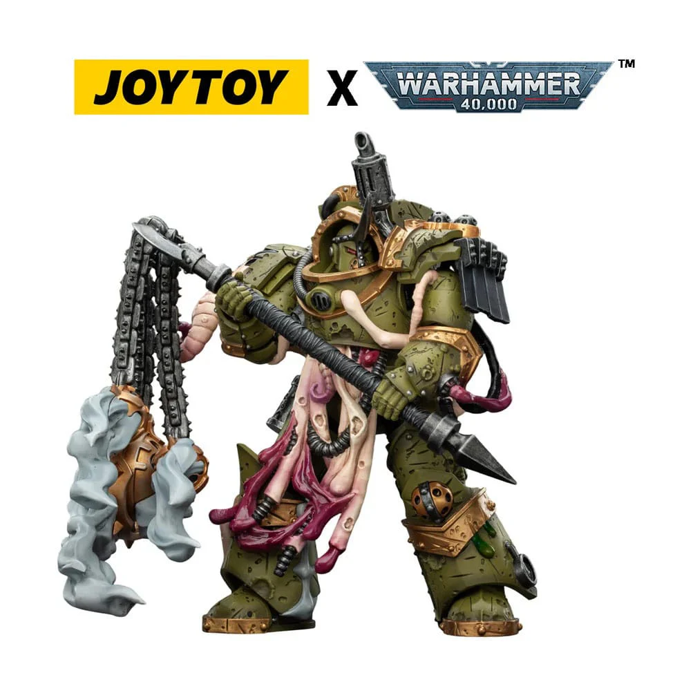 Joy Toy Warhammer 40k: Death Guard Blightlord Terminator 2 with Flail of Corruption 14cm - Image 3