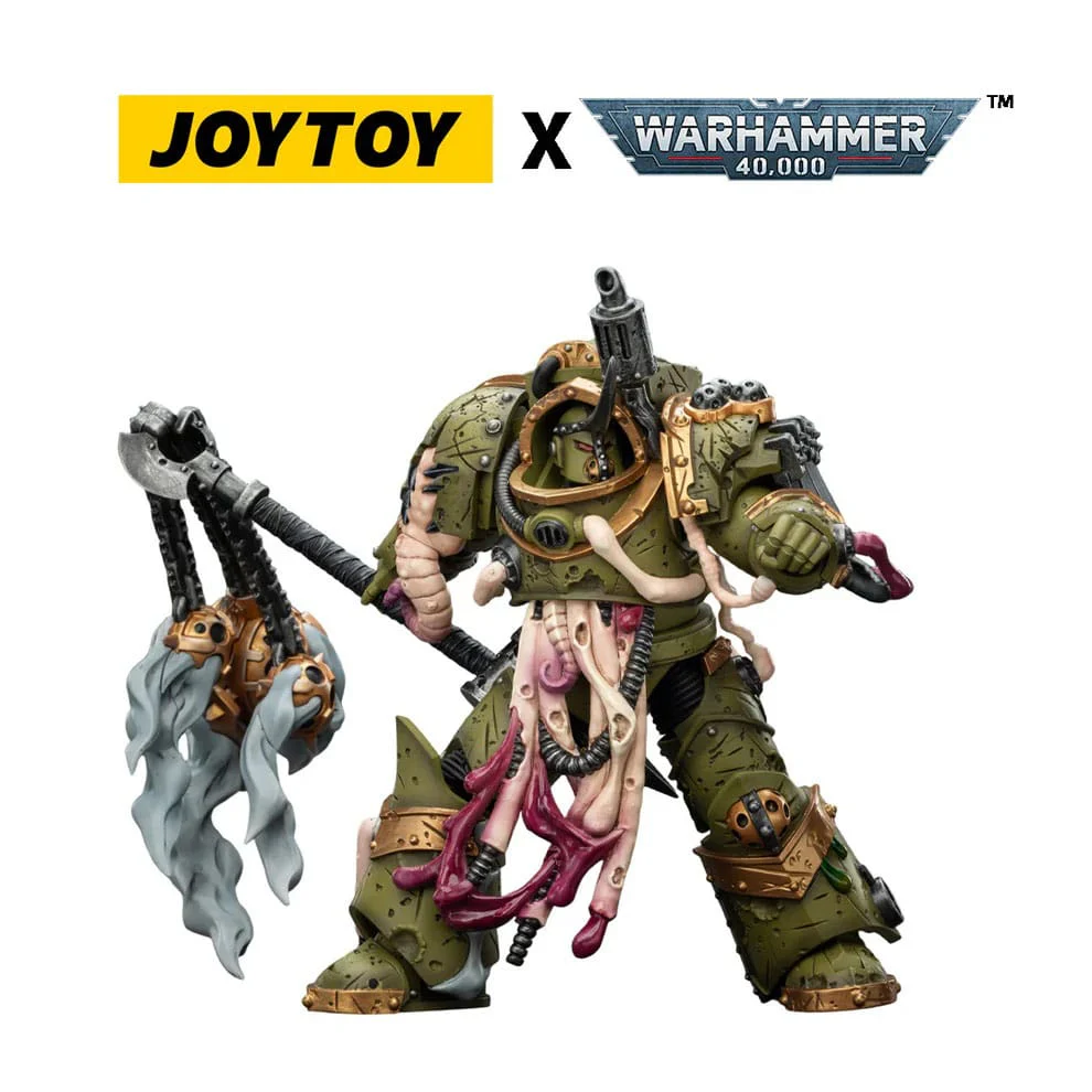 Joy Toy Warhammer 40k: Death Guard Blightlord Terminator 2 with Flail of Corruption 14cm - Image 4