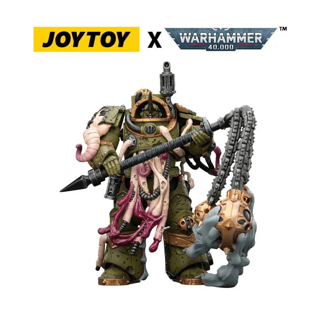 Joy Toy Warhammer 40k: Death Guard Blightlord Terminator 2 with Flail of Corruption 14cm - Image 5