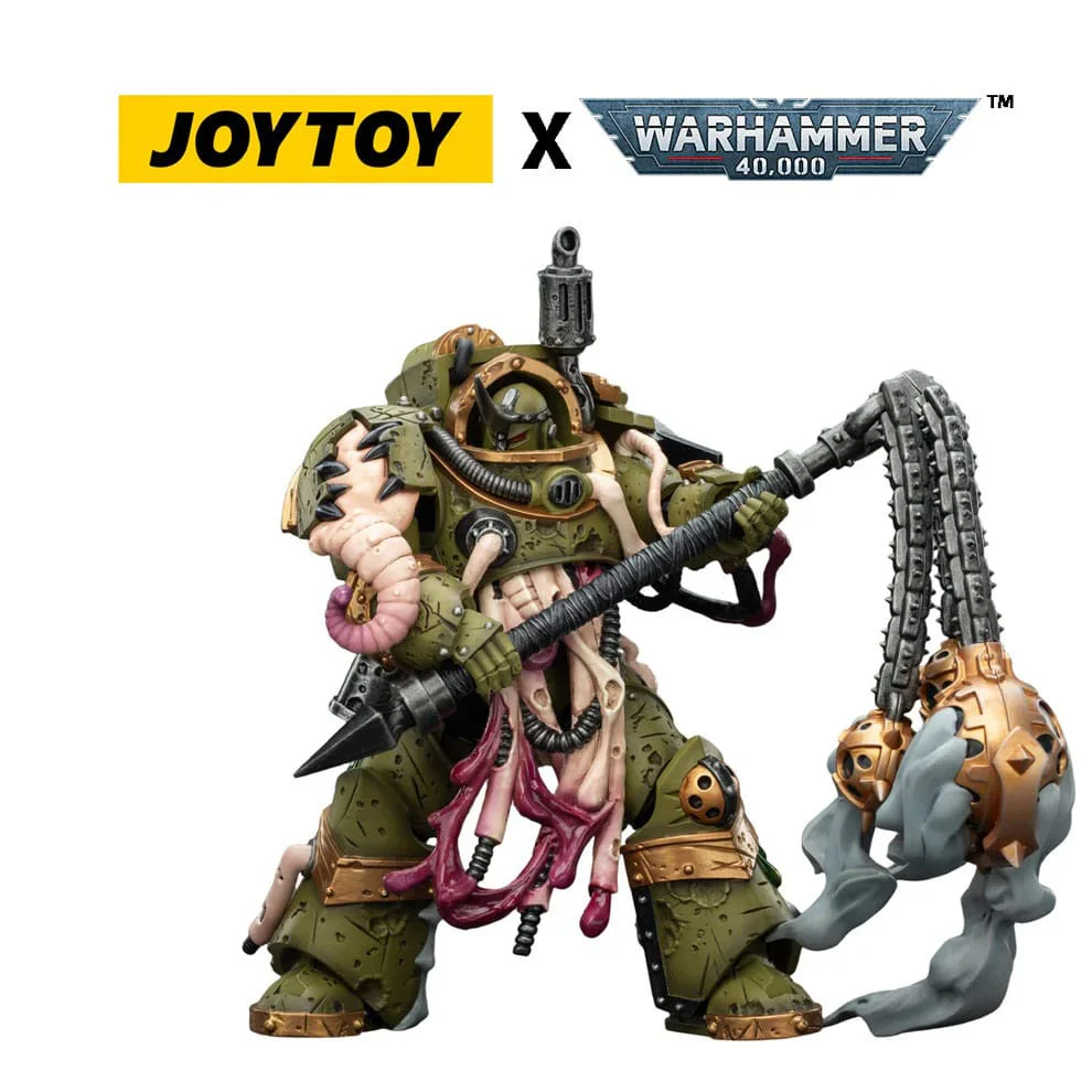 Joy Toy Warhammer 40k: Death Guard Blightlord Terminator 2 with Flail of Corruption 14cm - Image 6