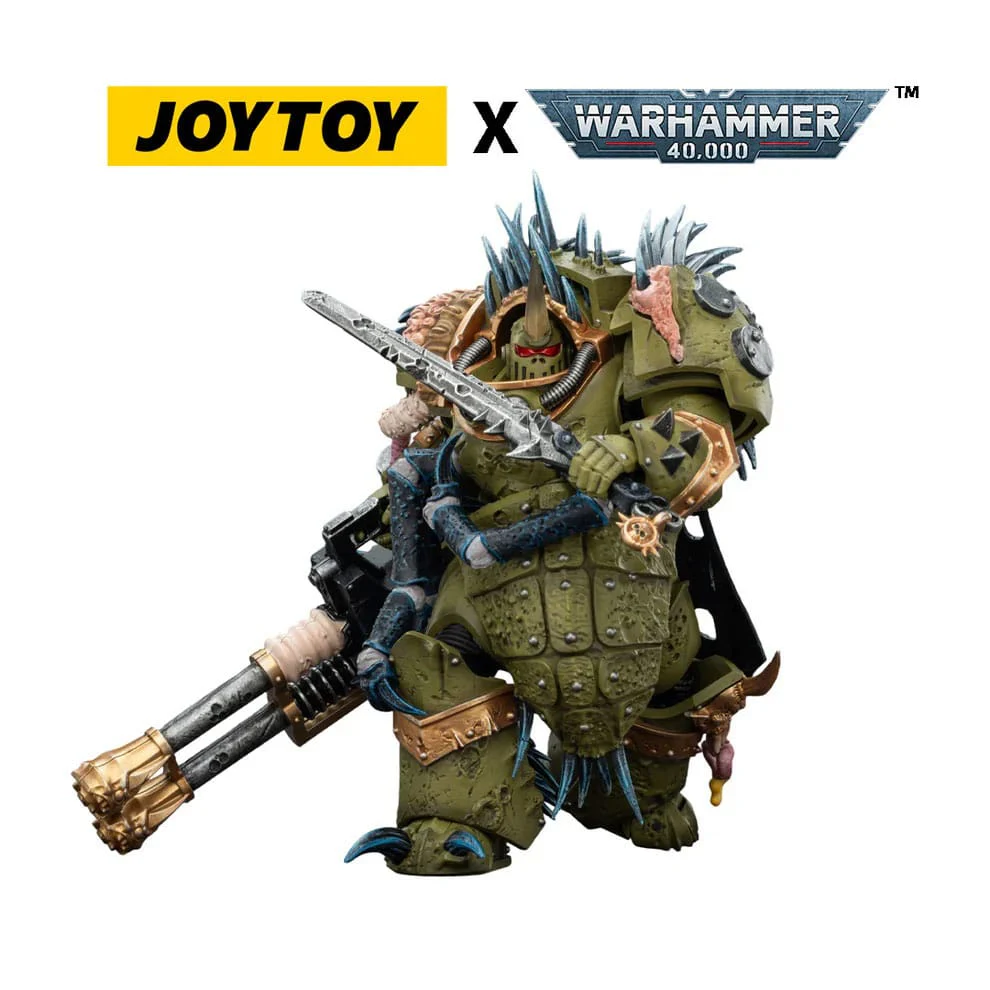 Joy Toy Warhammer 40k: Death Guard Blightlord Terminator 1 with Reaper Autocannon and Bubotic Blades 14cm - Image 3