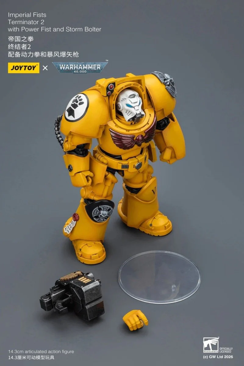 Joy Toy Warhammer 40k: Imperial Fists Terminator 2 with Power Fist and Storm Bolter 14cm - Image 8