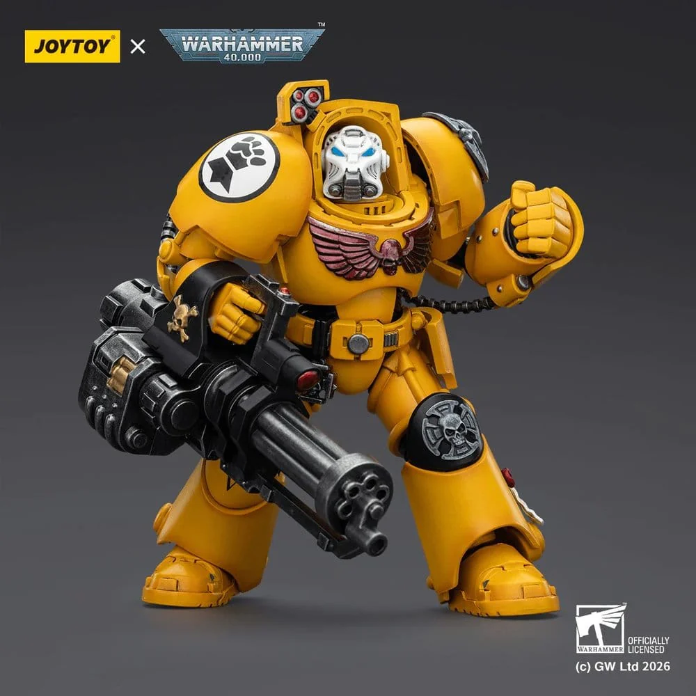 Joy Toy Warhammer 40k: Imperial Fists Terminator 3 with Power Fist and Assault Cannon 14cm - Image 3