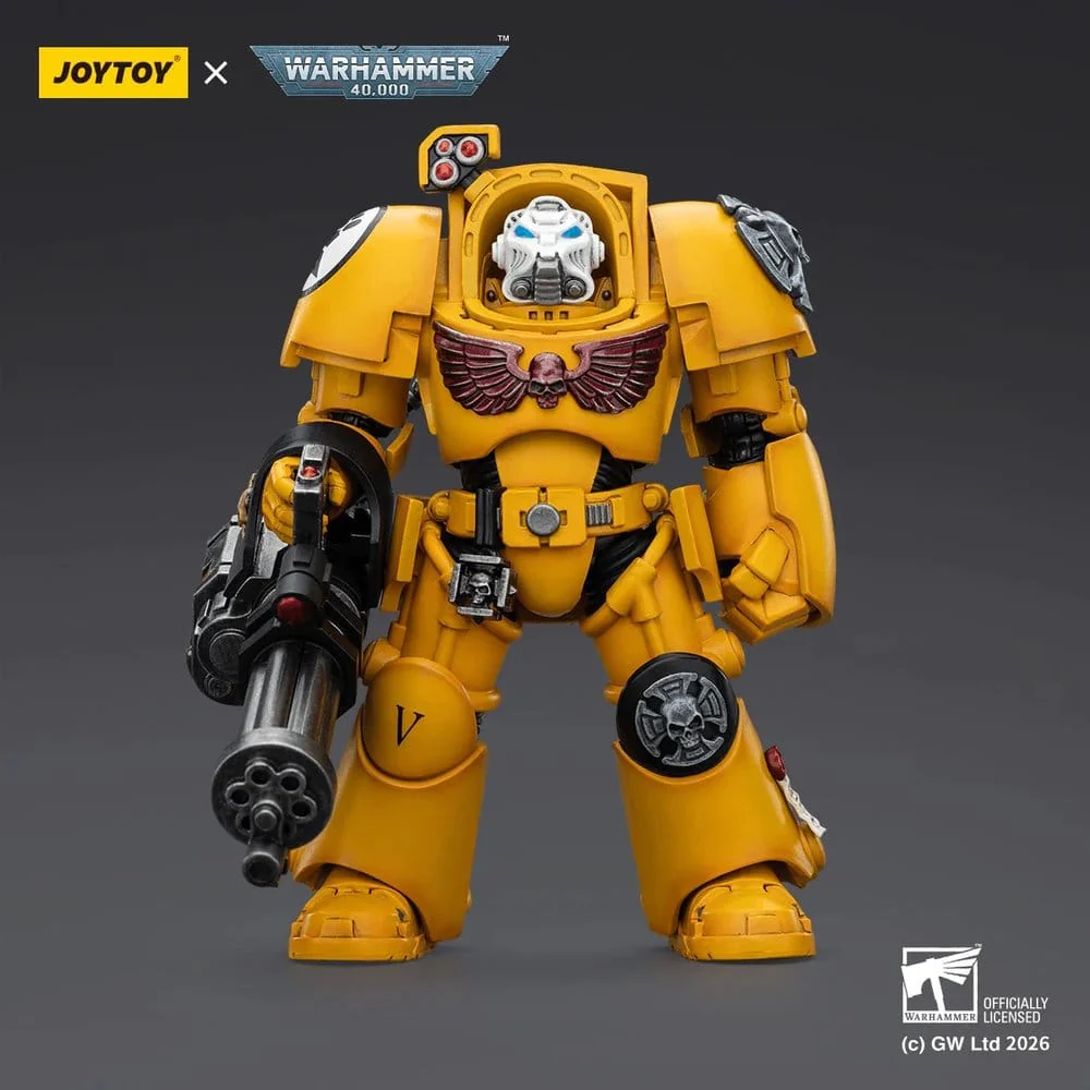 Joy Toy Warhammer 40k: Imperial Fists Terminator 3 with Power Fist and Assault Cannon 14cm - Image 4