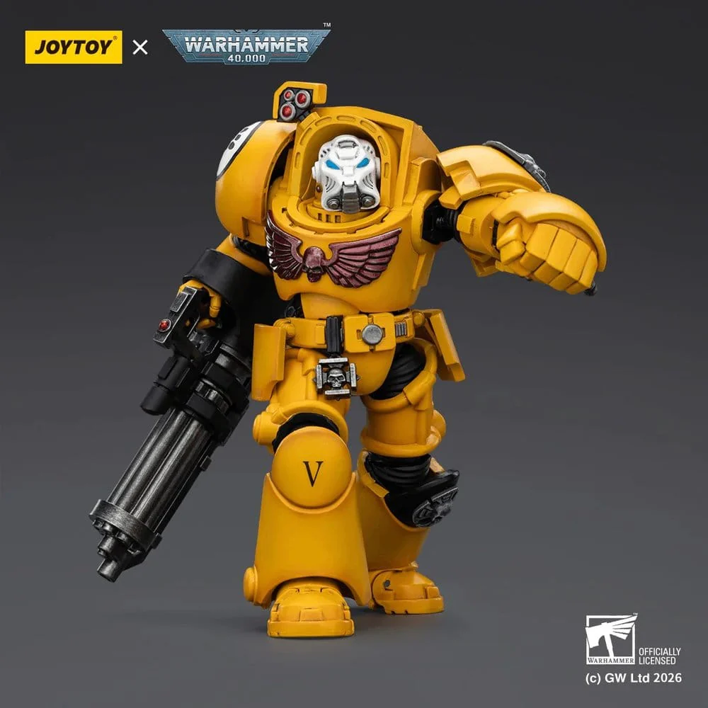 Joy Toy Warhammer 40k: Imperial Fists Terminator 3 with Power Fist and Assault Cannon 14cm - Image 5