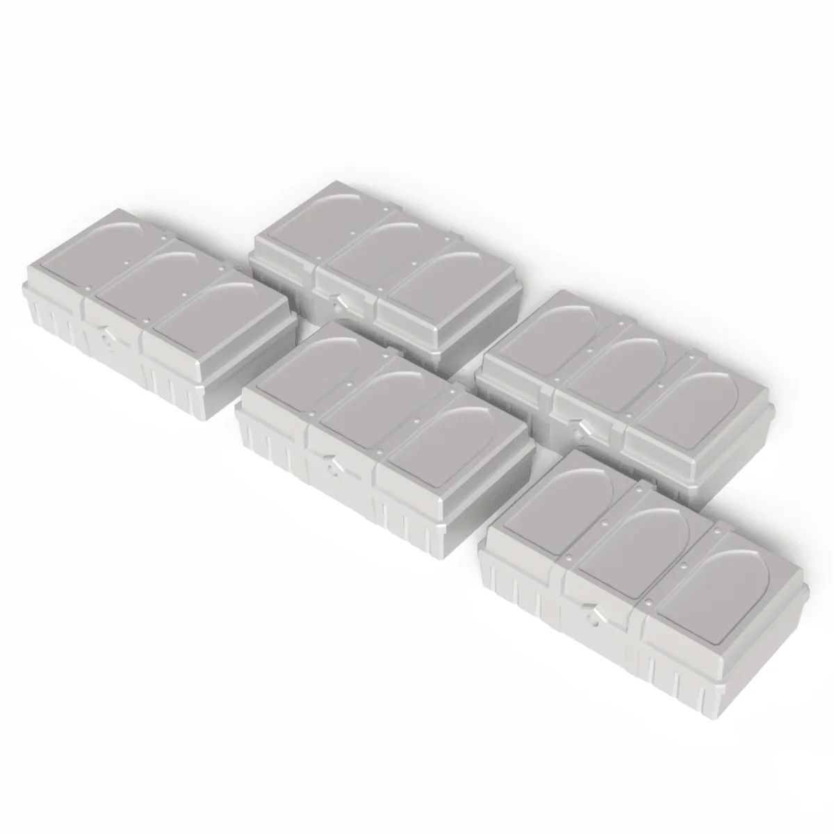 Loaded Dice Essentials - Gothic Crates - 3D Printed x 5