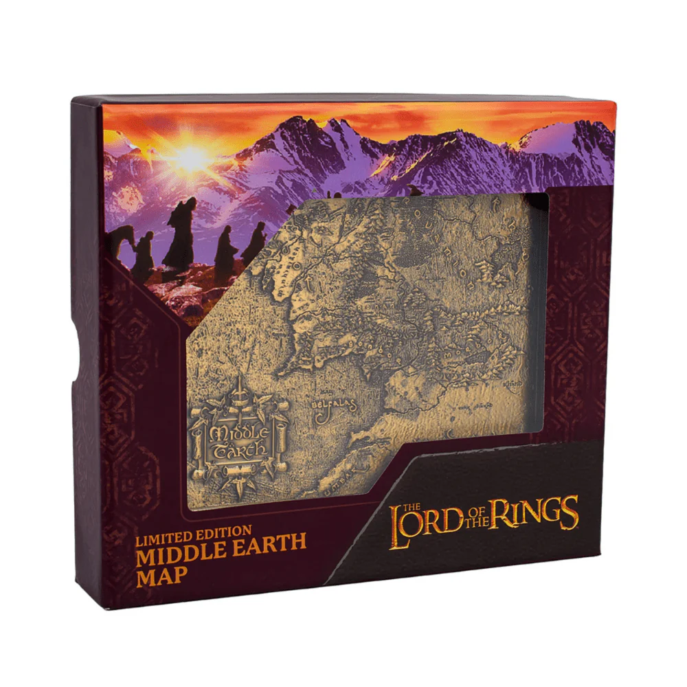 Lord of the Rings Middle Earth Metal Map