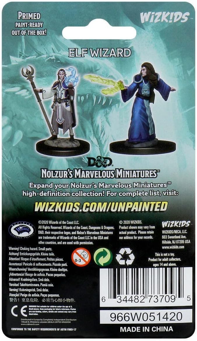 Male Elf Wizard: D&D Nolzur's Marvelous Unpainted Miniatures (W9) 100D&D - Image 4