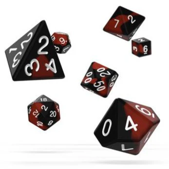 Oakie Doakie Dice RPG Set Glow in the Dark - Lava (7) - Image 2