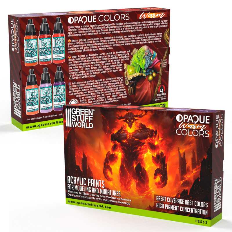 Green Stuff World - Opaque Paint Set - Warm Colours - Image 3