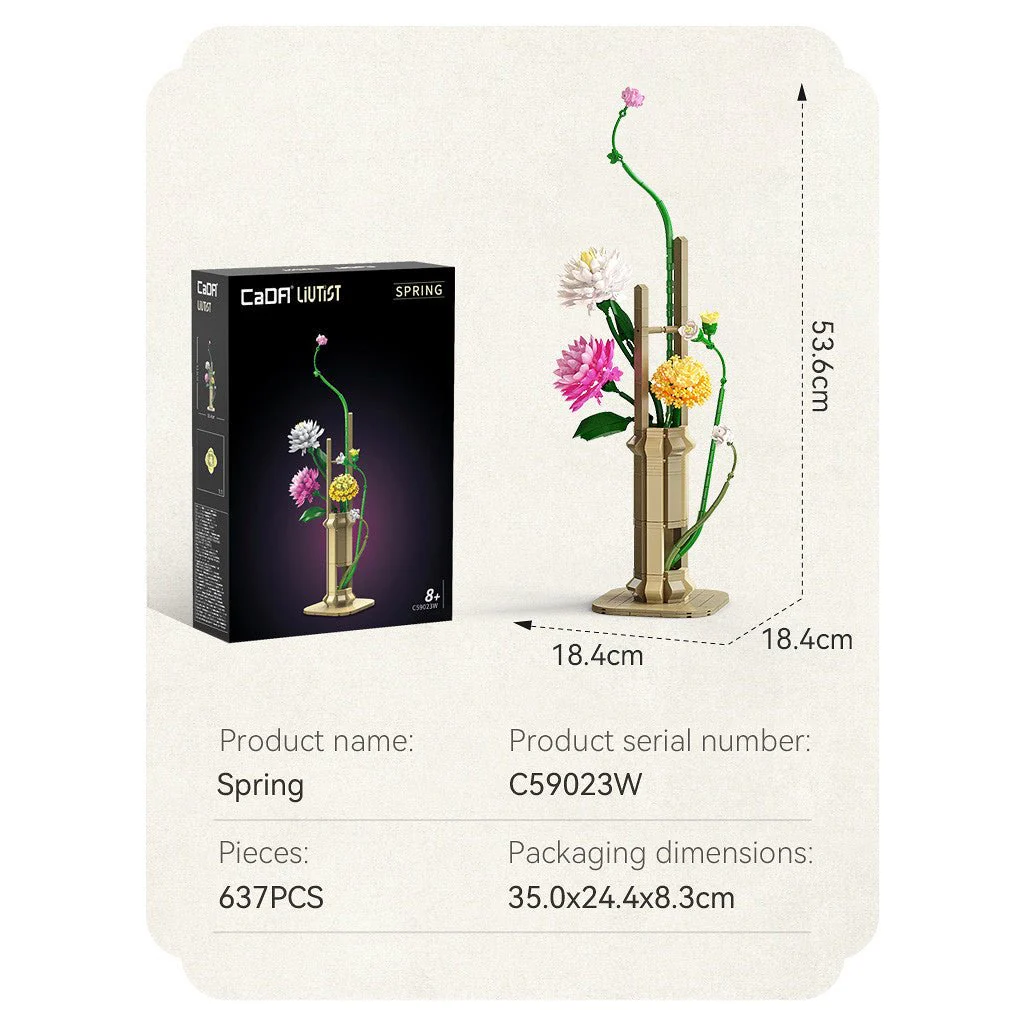 CaDA Oriental Floral Art: Spring - 613 pcs - Image 3