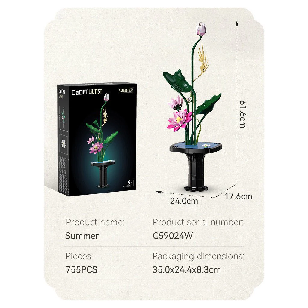 CaDA Oriental Floral Art: Summer - 751 pcs - Image 3