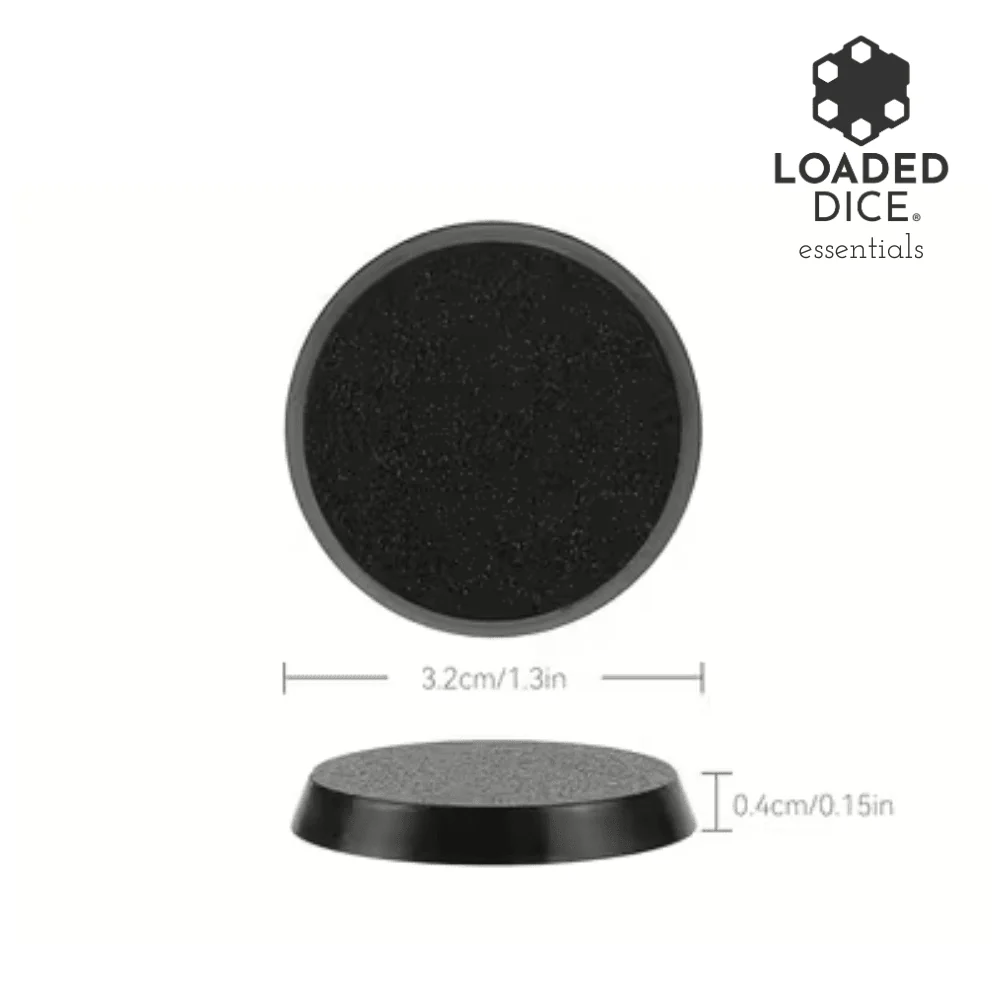 Loaded Dice Essentials - Pack of 10 32mm Round Model Bases - Image 2