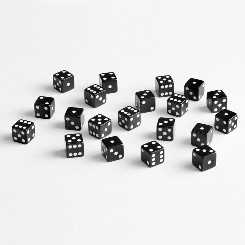 Q Workshop Dice Set Full Pack D6 Black (20) - Image 3