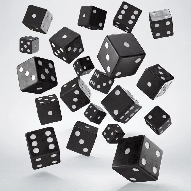Q Workshop Dice Set Full Pack D6 Black (20) - Image 4