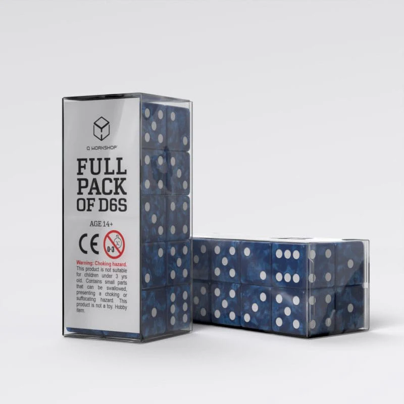 Q Workshop Dice Set Full Pack D6 Cobalt (20) - Image 5