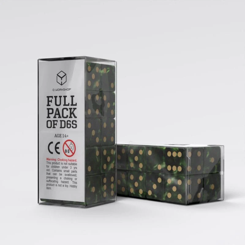 Q Workshop Dice Set Full Pack D6 Green (20) - Image 5