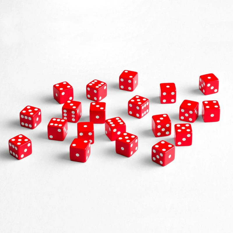 Q Workshop Dice Set Full Pack D6 Red (20) - Image 3
