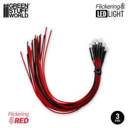 Green Stuff World - Red Flickering LED Lights 3mm - Image 2