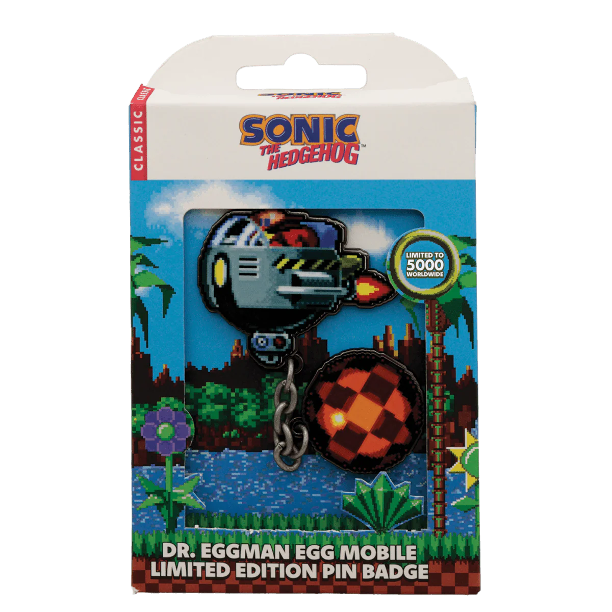 Sonic The Hedgehog – Dr. Eggman Egg Mobile Chained Pin Badge