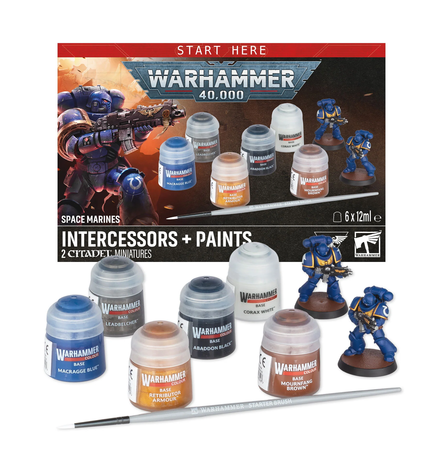 Warhammer 40k Space Marines: Intercessors + Paints Set - Image 2