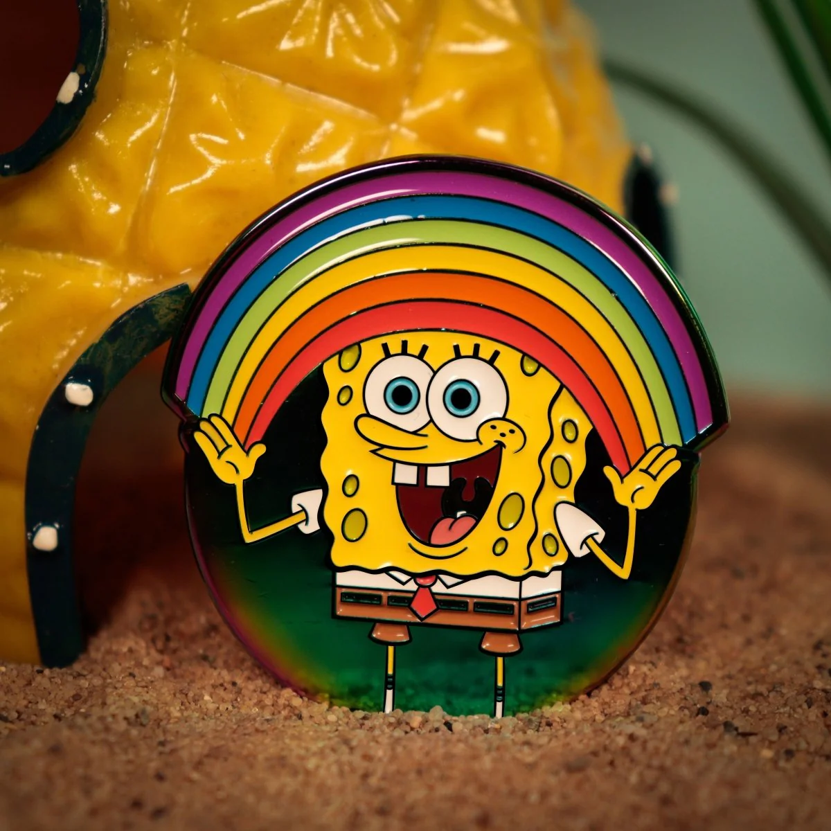 SpongeBob SquarePants Rainbow Pin Badge - Image 3