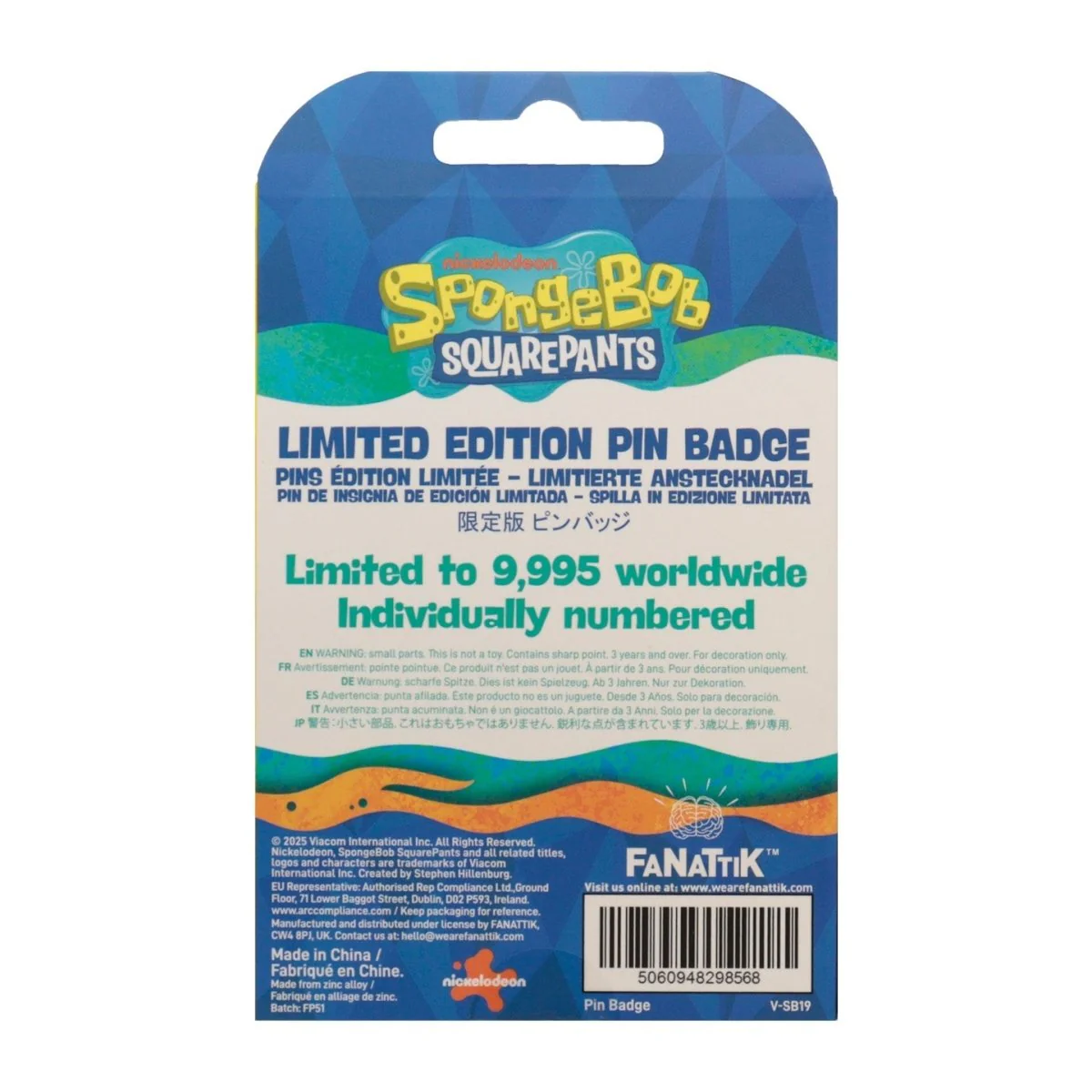 SpongeBob SquarePants Rainbow Pin Badge - Image 4