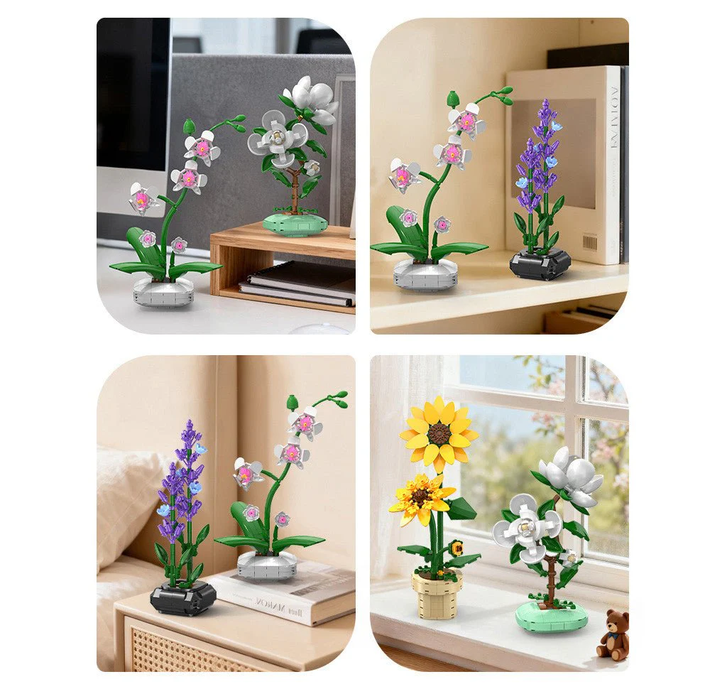 CaDA Sunflower Building Block Planter - 187 pcs - Image 4