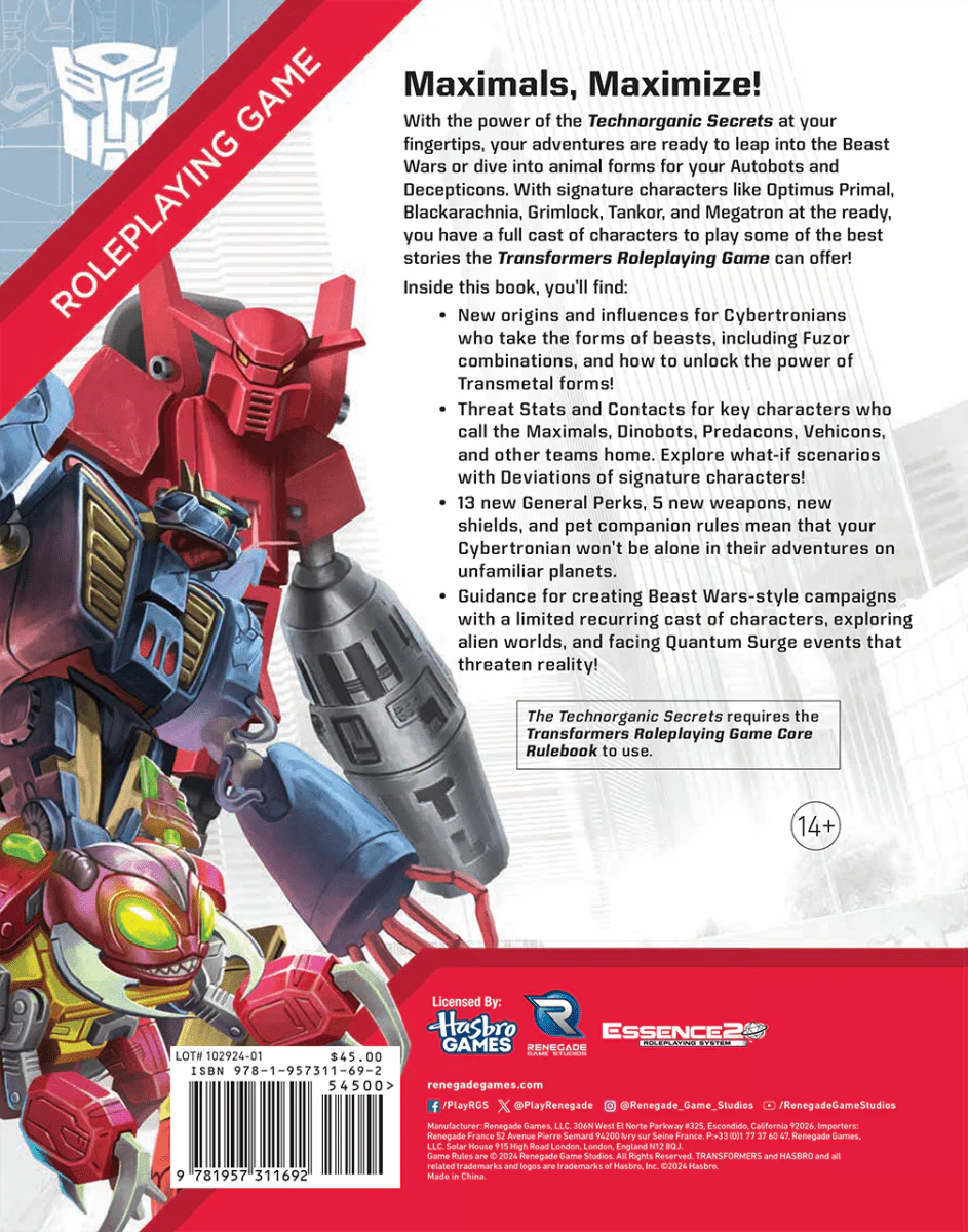 Transformers RPG: Technorganic Secrets Sourcebook - Image 3