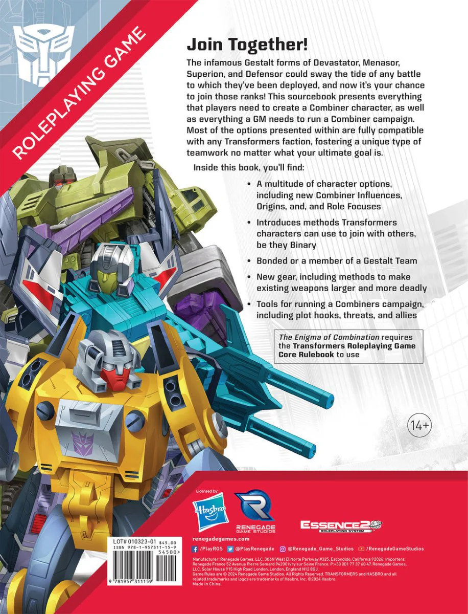 Transformers RPG: The Enigma of Combination Sourcebook - Image 2