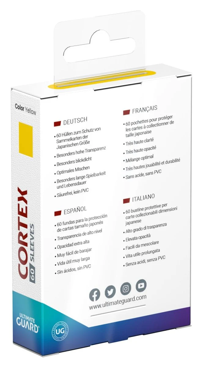 Ultimate Guard Cortex Sleeves Japanese Size (60) - Yellow - Image 4
