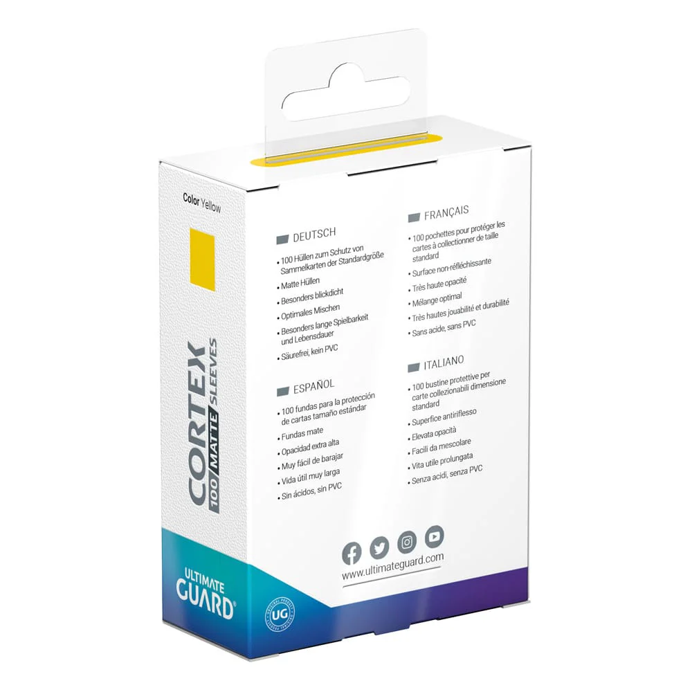 Ultimate Guard Cortex Sleeves Standard Size Matte Yellow (100) - Image 3