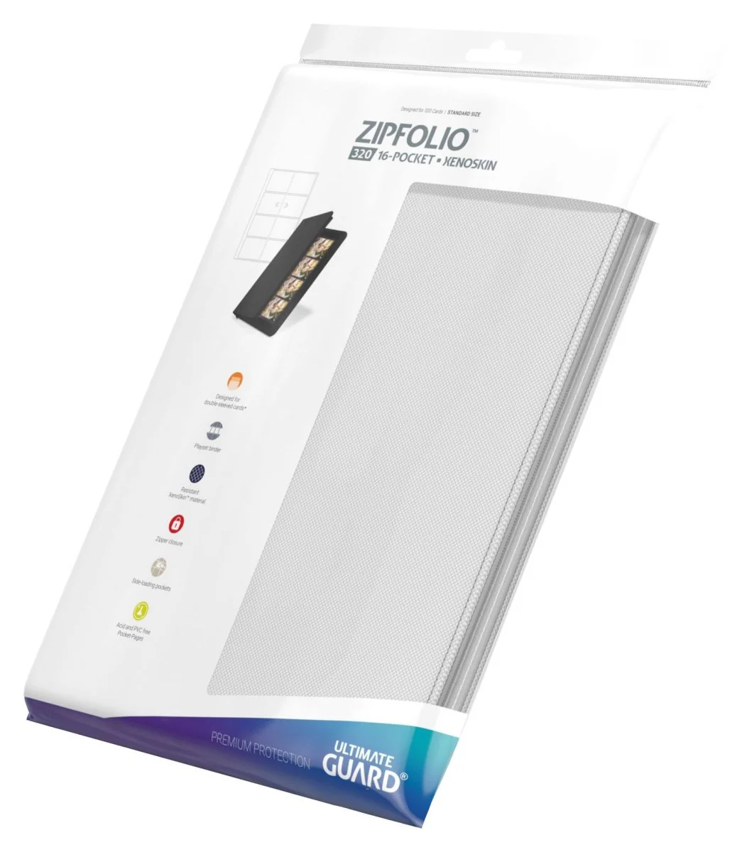Ultimate Guard Zipfolio 320 16-Pocket Xenoskin - White - Image 7