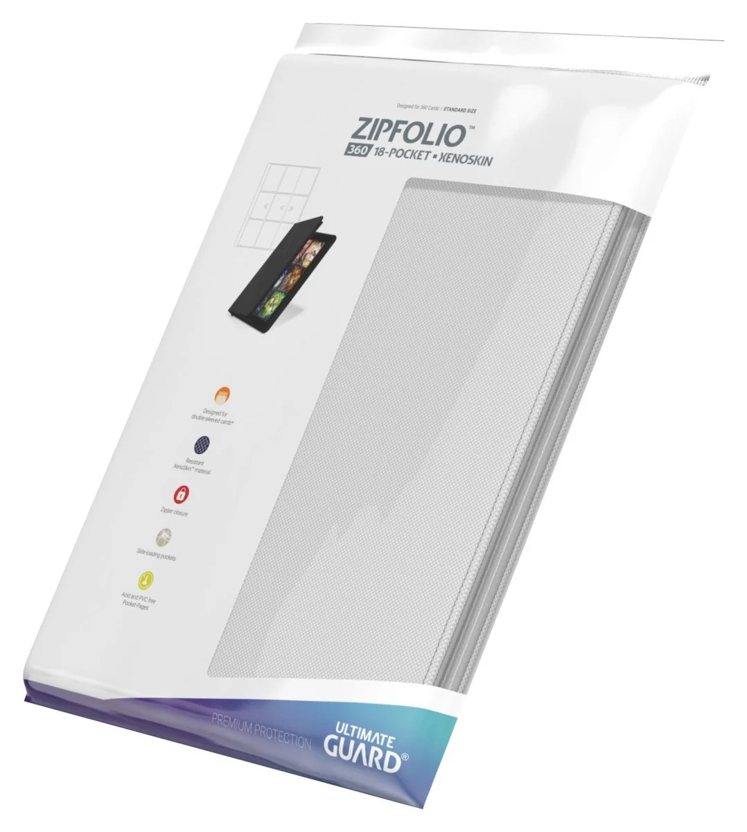 Ultimate Guard Zipfolio 360 18-Pocket Xenoskin - White - Image 8