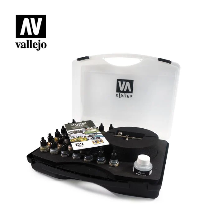 Vallejo Model Air - Basic Colours & Airbrush Set - Image 2