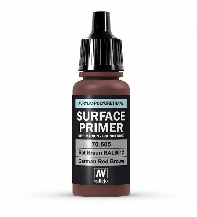 Vallejo Polyurethane - Primer German Red Brown (RAL 8012) 17ml