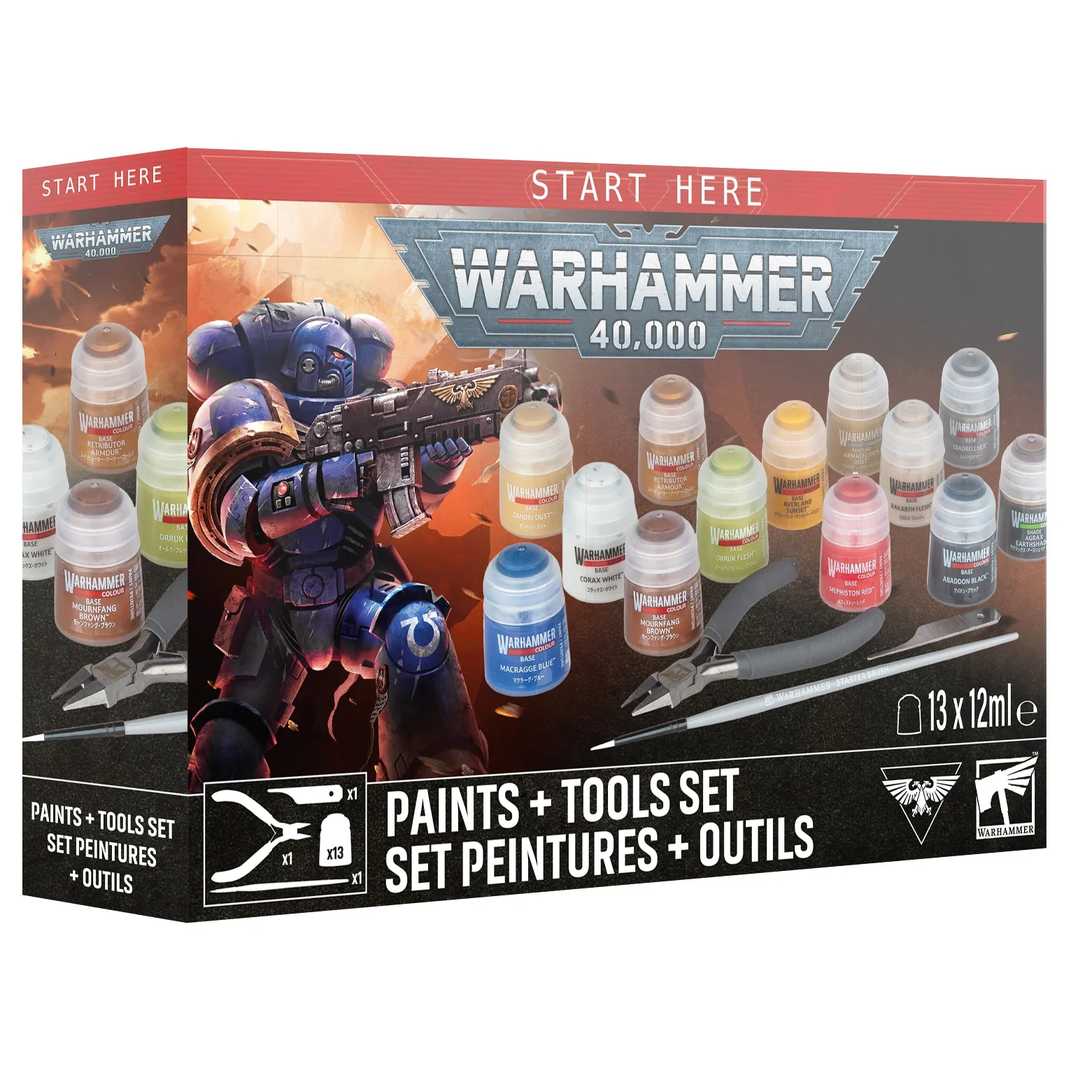 Warhammer 40,000: Paints + Tools Set (11th Edition)