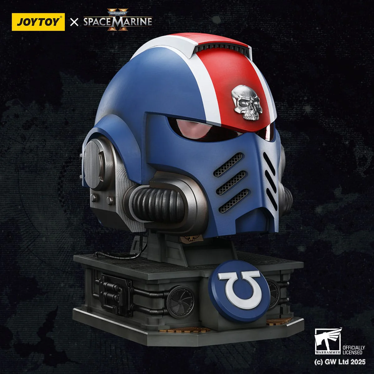 Warhammer 40,000: Space Marine 2 Replica Ultramarines Lieutenant Titus Helmet with Display Stand 1/1 - Image 12